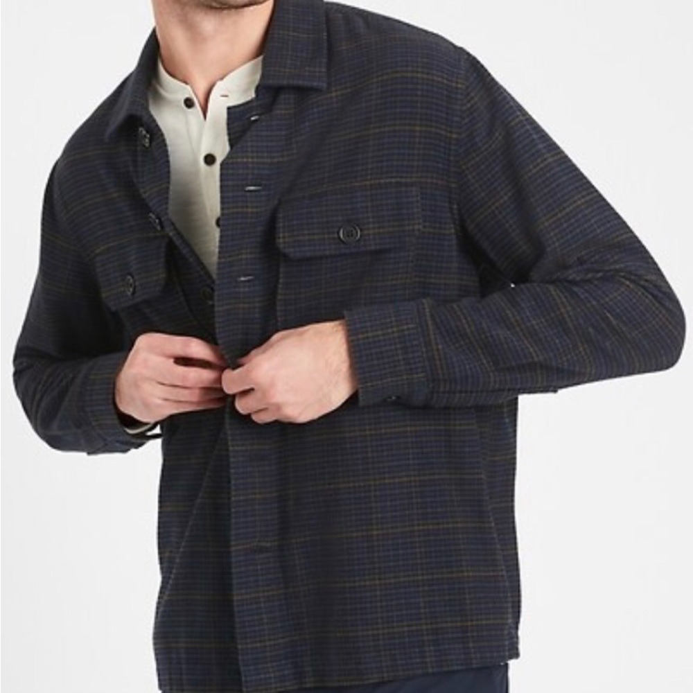 BANANA REPUBLIC HEAVY FLANNEL SHIRT JACKET